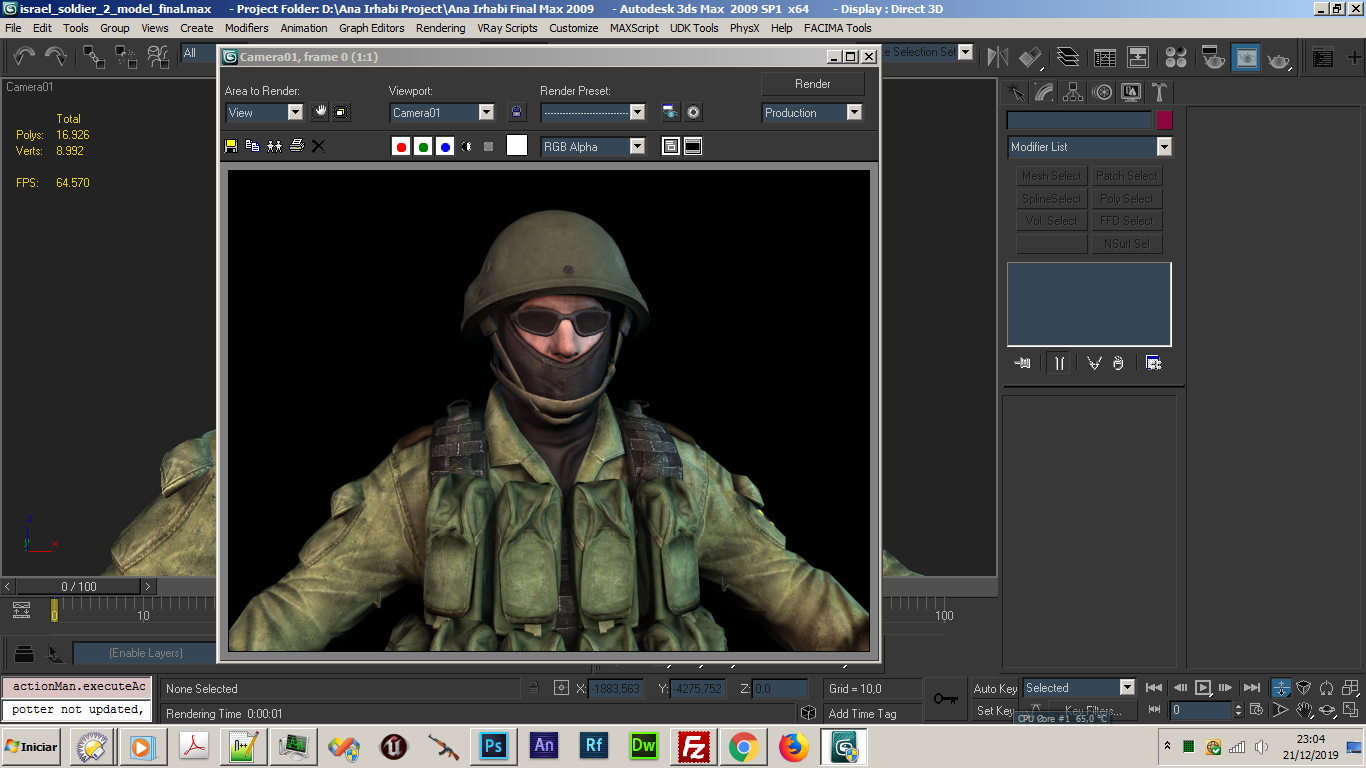 New Updated Model for Zionist Soldier  W 3 - I am developing a game about Palestine Resistance